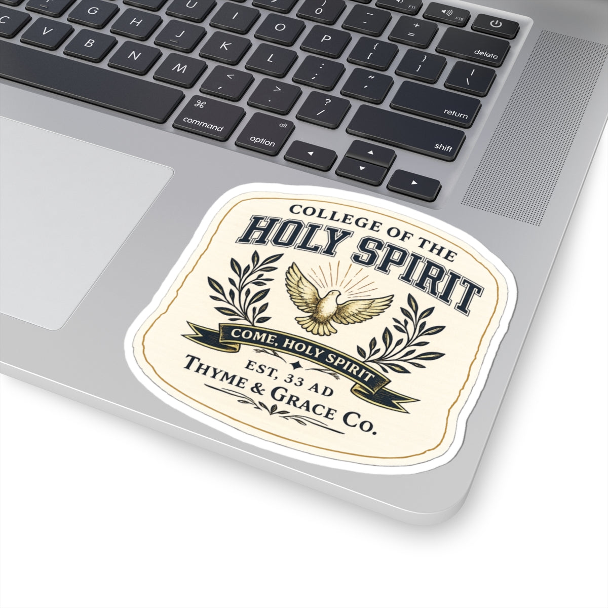 College of the Holy Spirit Dove Sticker — Religious Faith Kiss-Cut Decal