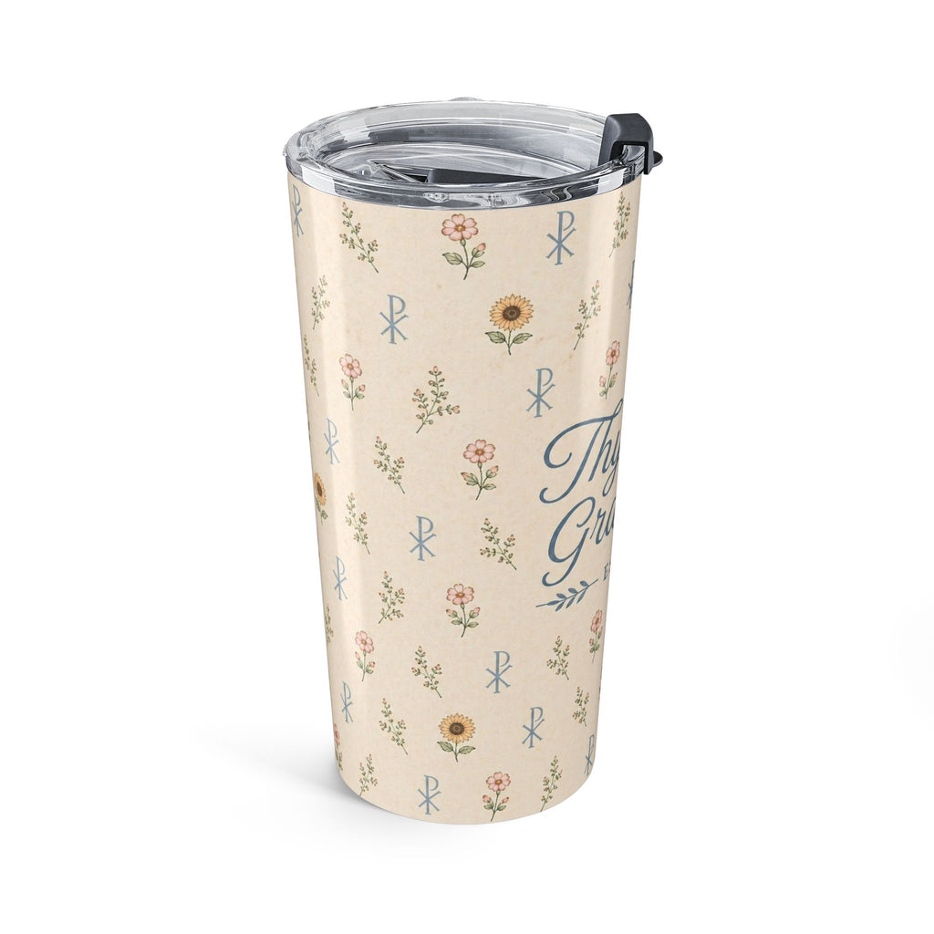 Floral Thyme & Grace Co. 20oz Insulated Tumbler — Vintage Botanical Travel Cup