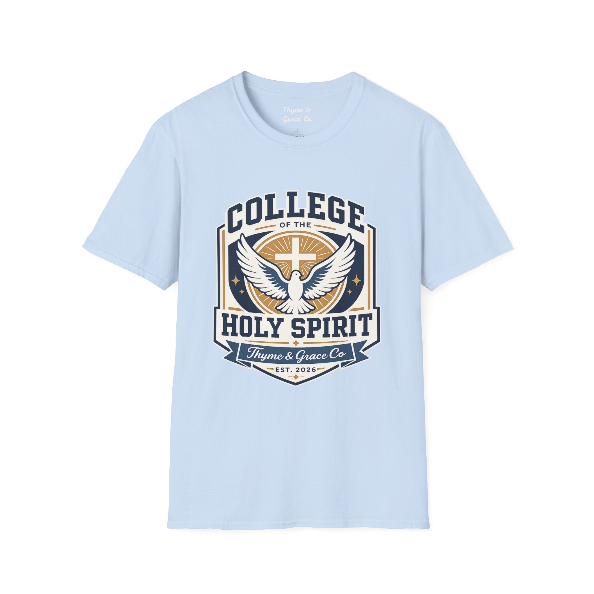College of the Holy Spirit T-Shirt — Dove & Cross Faith Tee