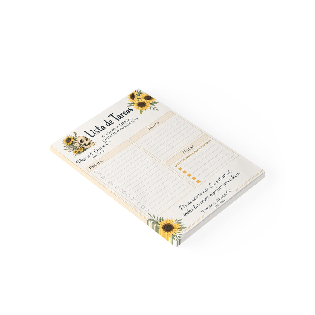Lista de Tareas Sunflower Notepad — Daily To-Do List with Notes (Spanish)