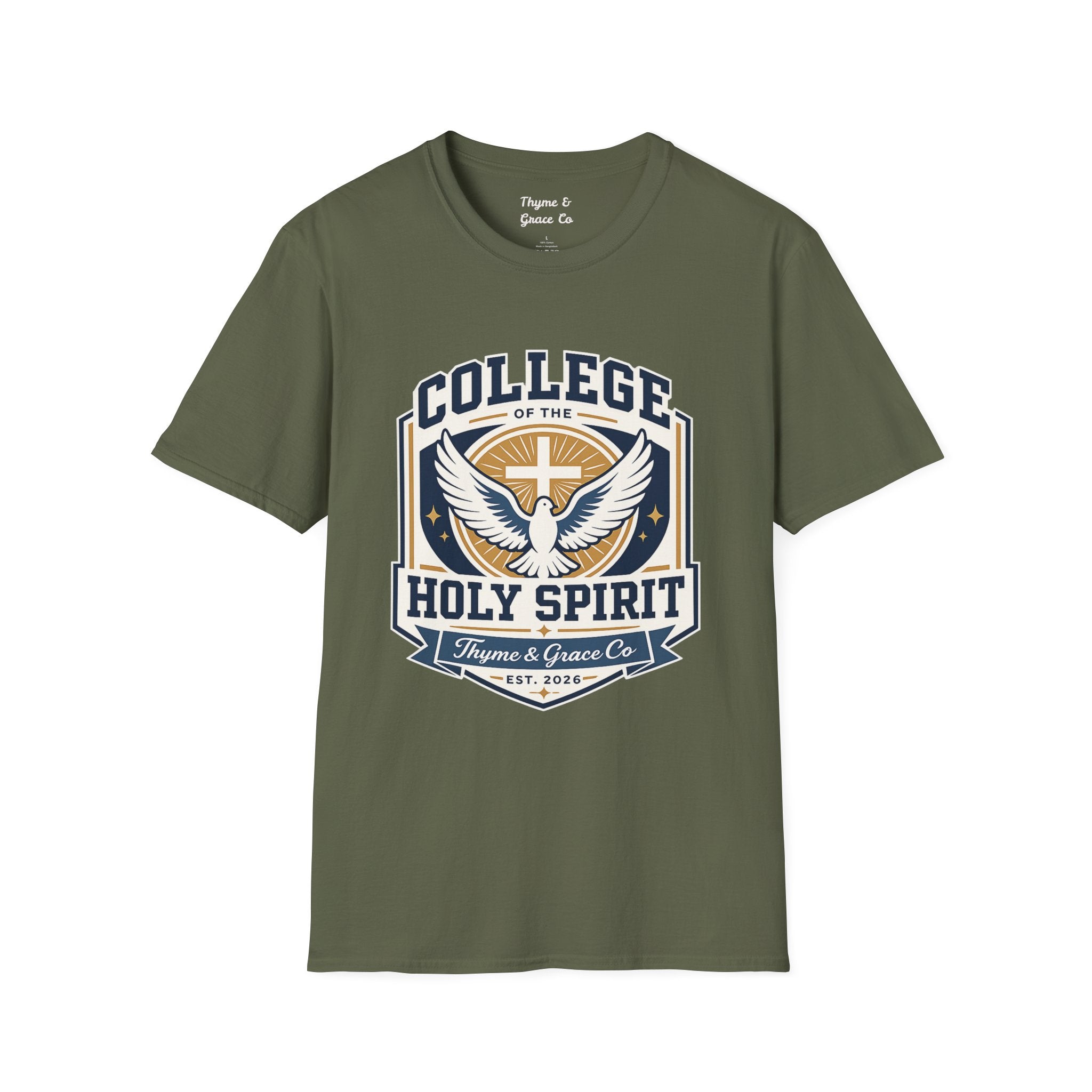 College of the Holy Spirit T-Shirt — Dove & Cross Faith Tee