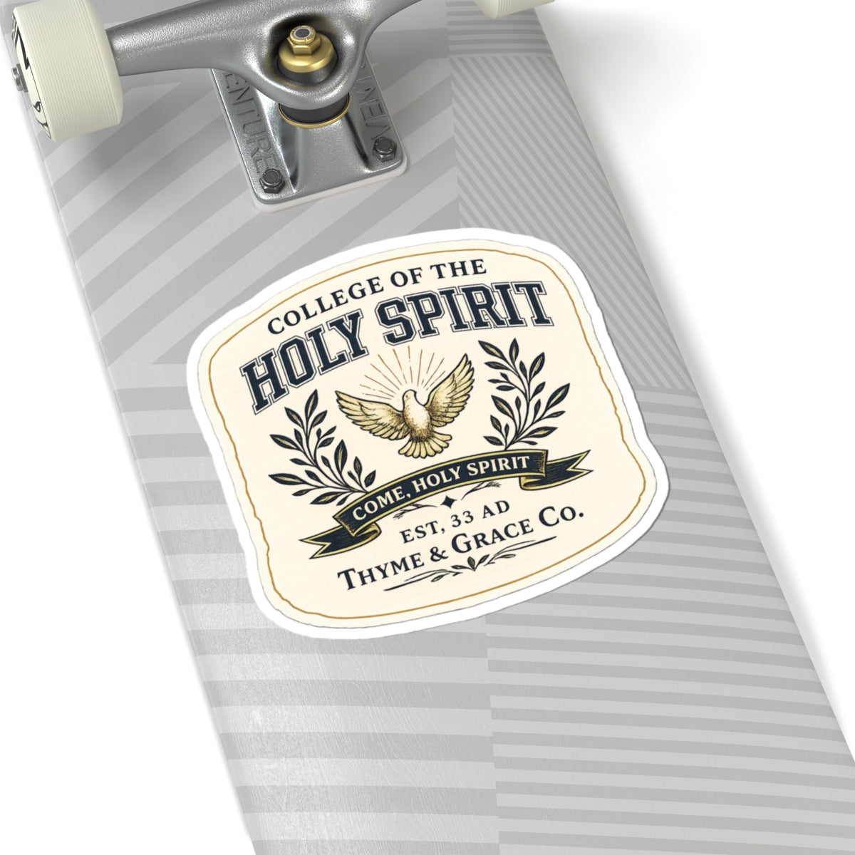 College of the Holy Spirit Dove Sticker — Religious Faith Kiss-Cut Decal