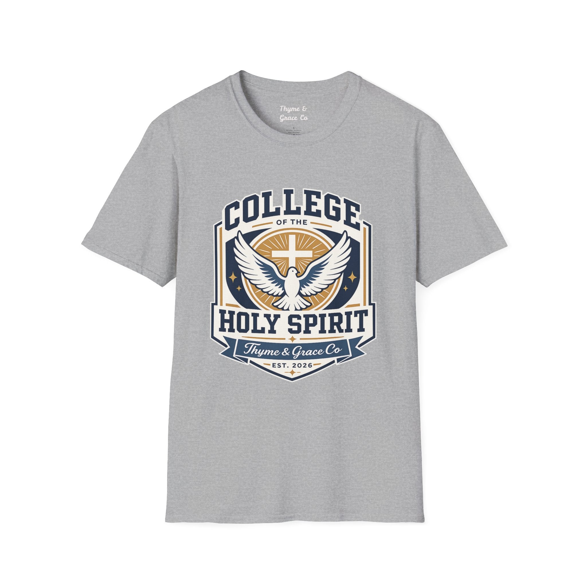College of the Holy Spirit T-Shirt — Dove & Cross Faith Tee