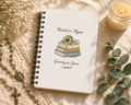 Rooted in Thyme Spiral Journal — Floral Booklover Notebook, "Rooted in Thyme, Growing in Grace"