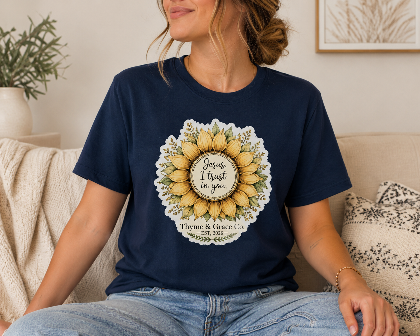Sunflower 'Always I Trust in You' Graphic T-Shirt