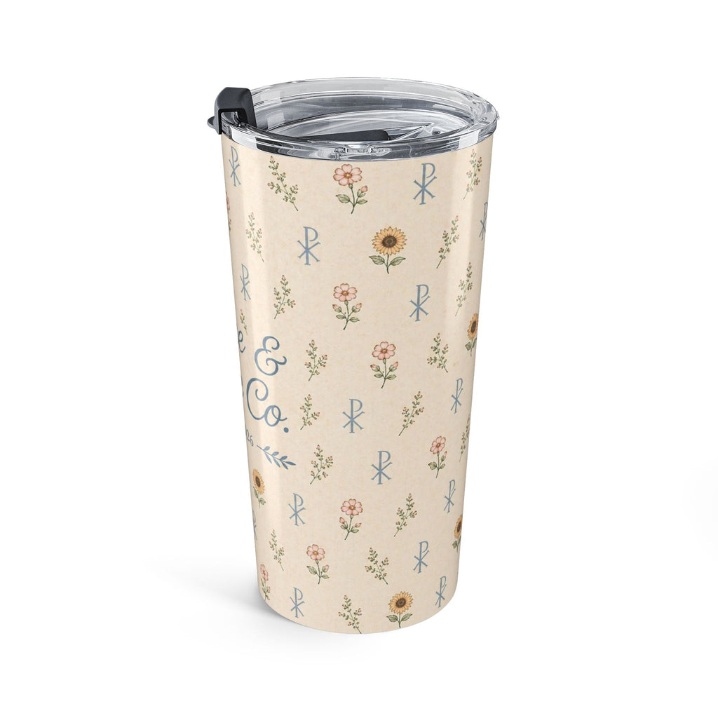 Floral Thyme & Grace Co. 20oz Insulated Tumbler — Vintage Botanical Travel Cup
