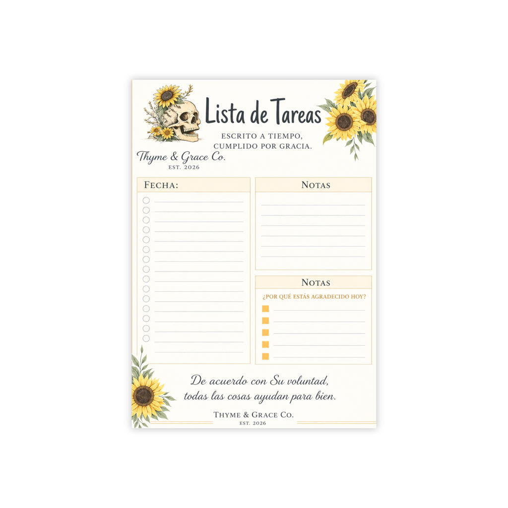 Lista de Tareas Sunflower Notepad — Daily To-Do List with Notes (Spanish)