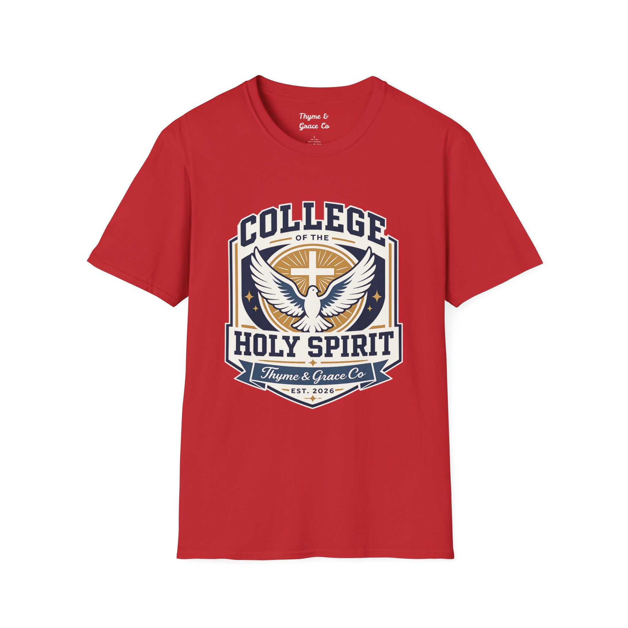College of the Holy Spirit T-Shirt — Dove & Cross Faith Tee