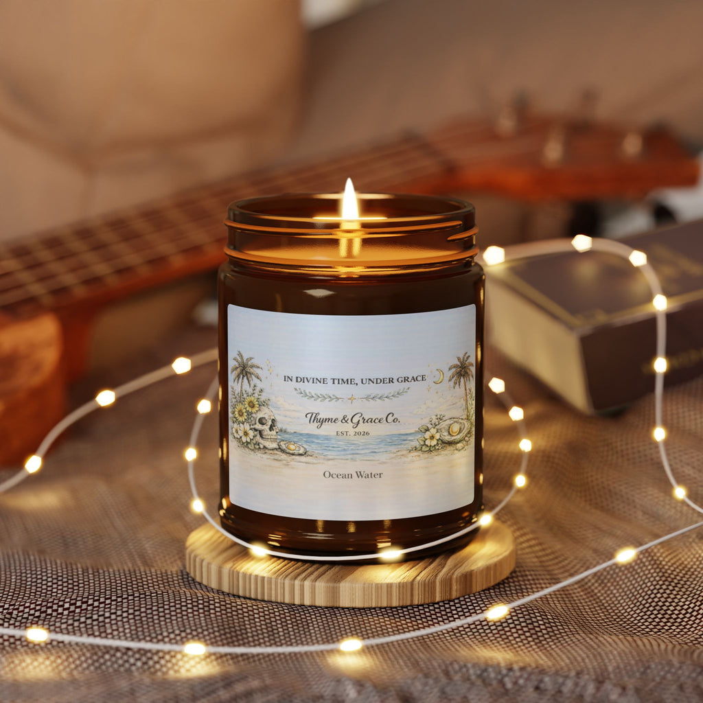 Scented Soy Candle (Multi-Size, Amber Jar)