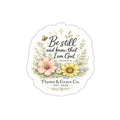 Be Still Psalm Floral Die-Cut Sticker — Inspirational Scripture Sticker